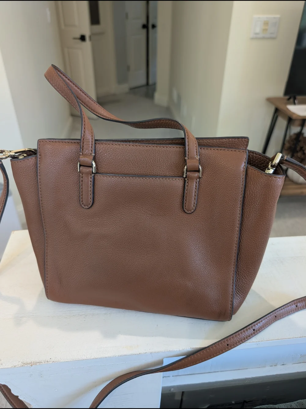Kate Spade Jackson Medium Brown Leather Tote Bag - Structured Satchel